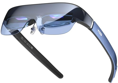 TOZO VIZO V1 Occhiali AR 118 Ultra-Luminosi Regolazione Nitidezza | Suono Stereo, Modalità 2D/3D, Video HD 1080P, Compatibili iPhone 17,16,15/Android/PS5 e Più per un'Esperienza Immersiva