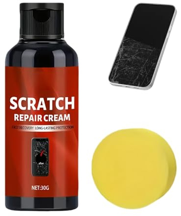 Nebulith Screen Scratch Remover, Phone Screen Scratch Repair Kit, Lens Scratch Remover with Sponge, Gentle Polishing & Quick Fix Cream, Scratch Remover for Eyeglasses, Watch and Touchscreen, 30g
