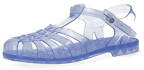 Andrés Machado AM188 - Sandales Méduse en PVC avec Boucle - Sandales d’Été Unisexes - Femme et Homme - Couleur Transparent EU 44