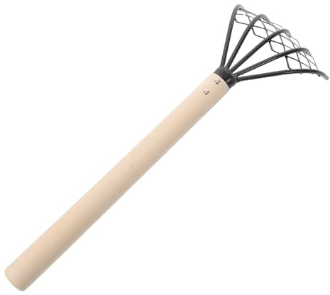 Râteau à Coquillages en Acier au Carbone Blanc 39cm pour Pêche | Poignée Ergonomique en Bois, Résiste à Corrosion Marine, Format 15, 35x5, 31x1, 97 Po