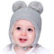 Jan & Jul Baby Kleinkind Kinder Winter Ohrenschutz Beanie Mütze (S: 3-9 Monate, Grauer Bär)