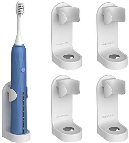 simpletome Selbstklebende Elektrischer Zahnbürstenhalter Organizer 4 Stück (ABS Kunststoff)
