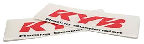 Kayaba Gabel Aufkleber KYB Racing Suspension 24x8,5cm transparent rot