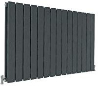 BYB Horizontal Anthracite Radiator Double Flat Panel Designer Radiator Central Heating 600x1020mm Interior Design