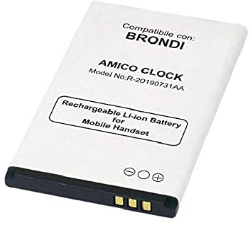 Move Batteria SPECIFICA per BRONDI Amico Clock Liion 3.7V 950 mAh Sostiuisce Perfettamente: [Model No: R20190731AA] ATTENZIONE: Controllare Che Il CODICE Prodotto COINCIDA con Quello