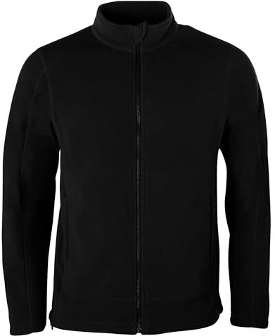 HRM 1201 Full-Zip Blouson Premium Micro Polaire I Veste Fonctionnelle Vêtements de Travail I Habits Hommes Haute Qualité et Durables, Noire, 3XL Men's