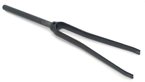 QHY 700C Ultraleichter Carbon 12K Rennrad Gabel Fixed Gear Fahrrad Federgabel 1-1/8 QR 345g (Color : Black, Size : 700C)