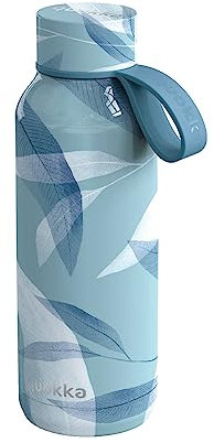 QUOKKA BOTELLA TERMO ACERO INOXIDABLE SOLID CON COLGADOR BLUE WIND 510 ML