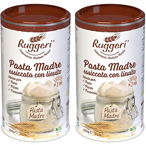 Ruggeri - Lievito Madre Essiccato 400g (2 x 200g) - Attivo | Ideale per lievitazioni brevi e lunghe | 2 x 200g