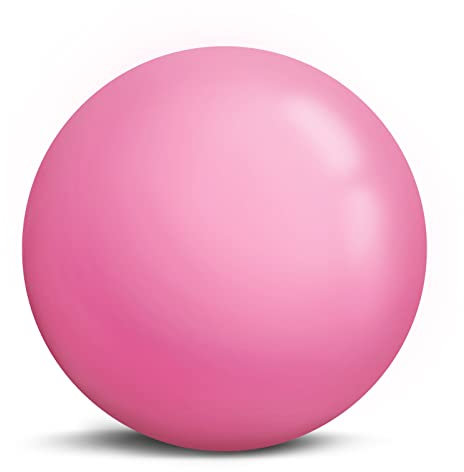 HOLEMZ Gymnastikball Klein Dicker Heim Pilates 25cm Soft Yoga Ball Anti-Burst Rutschfester mit Aufblasbarem Strohhalm für Core Training Physical Therapy Zuhause Büro Rosa