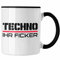 Trendation - Techno Ihr F**** Tasse Tekk HardTekk Raven Geschenk Techno Fans (Schwarz)