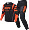 Willbros Motocross Jersey Hose Combo Herren Dreckiges Fahrrad MX Ausrüstungsset Frauen Offroad Reiten Erwachsene Schwarz Orange (Jersey L Pants 34)