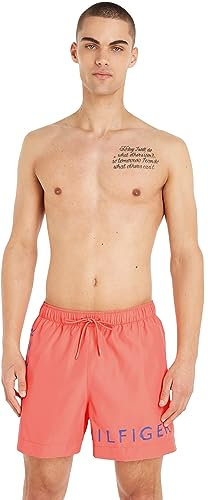 Tommy Hilfiger Homme Short de Bain Mi-Long, Orange (Peach Dusk), M