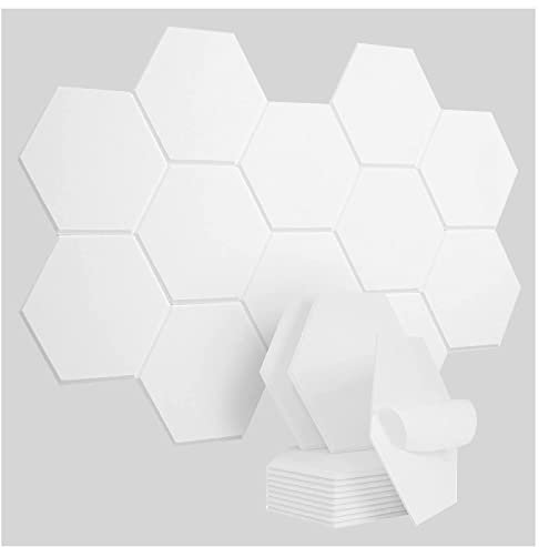 VVLXRIC Mousse Acoustique Gaming Optimisé pour Le Son Facile à Installer Mousse Insonorisante Hexagonale Respectueuse De l'environnement Mur Acoustique pour Le Bureau à Domicile 12 Pièces