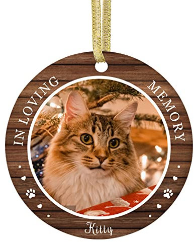 Personalisierte Weihnachtsschmuck mit Hund Katzen Haustiere 2022 Benutzerdefiniertes Haustier-Gedenkfoto Keramik Weihnachtsschmuck individuelle Weihnachtsdekoration Hunde Geschenke für Weihnachtsbaum