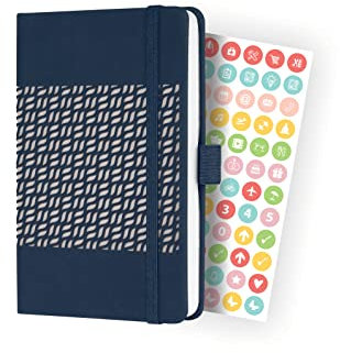 SIGEL J4204 Wochenkalender Jolie 2024, ca. A6, dunkelblau, Hardcover, Gummiband, Stiftschlaufe, Einstecktasche, 174 S., aus nachhaltigem Papier, Terminplaner