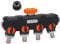LINZI 4 Way Garden Hose Splitter Outdoor Utility Water Tap Divider 3/4 to 1/2 Four Channel Water Tap Distributor Connector for Garden Irrigation Hoses