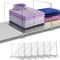 6 Stück Acrylregal Regaltrenner, Trennwand Regal, Regalteiler Regalsystem ohne Bohren für Schränke, Kleiderschranksystem Trenngitter, für Aufbewahrung, Holzschrank, Schlafzimmer (6 Pcs)