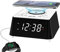 Radio Despertador de Carga inalámbrica con Altavoz Bluetooth, Radio FM al Lado de la Cama, Doble Alarma con Snooze, Carga USB, luz Nocturna y Monitor de luz Ajustable itoma 205