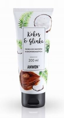 Anwen Kokosnuss- und Tonerde-Haarmaske für porenarmes Haar, 200 ml - Langfristig!