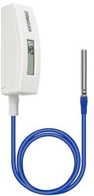 ECOWITT WN34D Termómetro de piscina para el hogar, sensor digital de temperatura del agua con pantalla LCD, resistente al agua, sensor con cable de 3,28 pies para piscinas, jacuzzis