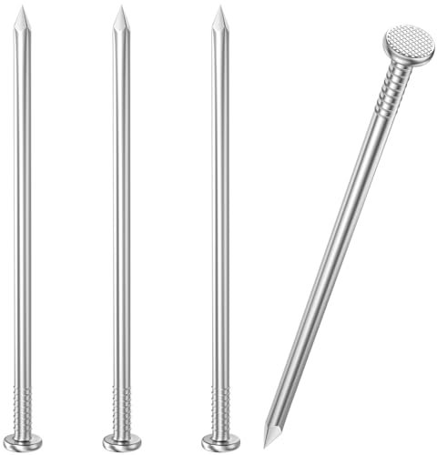 VGBUY 60 clavos de cabeza plana de acero inoxidable de 3-1/2 pulgadas para colgar fotos