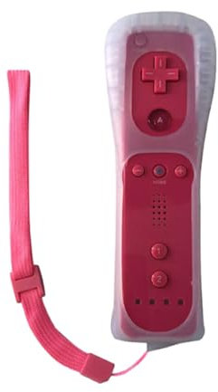 YIUPEDRFG Gamepad remoto con Texture di Fascia per Un Facile utilizzo e Durata Vibrante per Il Controller del Gamepad remoto Wii Arrotondato, Rosa