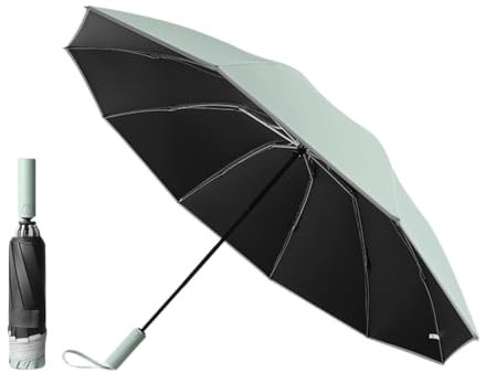 erised's bifrost Extra Large Sonnenschutz Reise Golf Umgekehrter Taschenschirm mit Freien UV Schutz Faltender Regenschirm für Damen und Herren 10 rippen,öffnen und Schließen zu Automatik,Wasserdicht