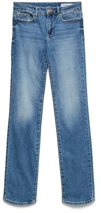 VERO MODA Female Straight-Fit VMFLASH Mid Rise Gerade geschnitten Jeans