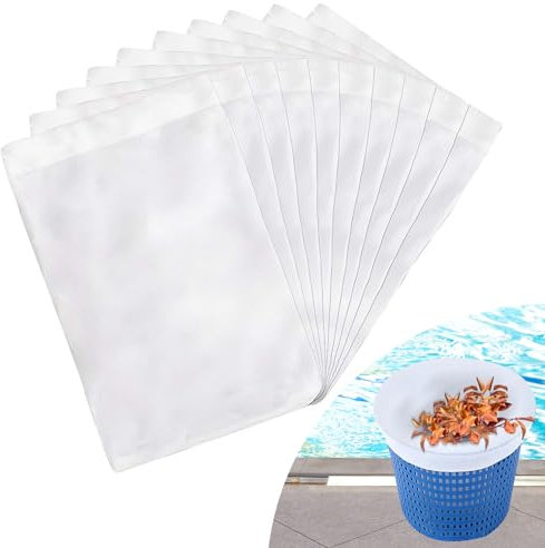 SilverChry Chaussettes Piscine*20 Pièces, Piscine Filtre Skimmer Reutilisable, Filtre Skimmer Piscine, Chaussettes Skimmer, Pool Skimmer Socks, pour Nettoyer Les Déchets de la Piscine