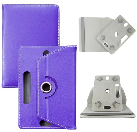 EKAM Universal Stand Folio Case Cover for All 7-8 - Tablets kid's case for TECLAST P80T/P80, Blackview 8 Inch Tablet Tab 5, HiGrace Kids Tablet 8 inch, HAOQIN Tab 8 Case Cover (Purple)