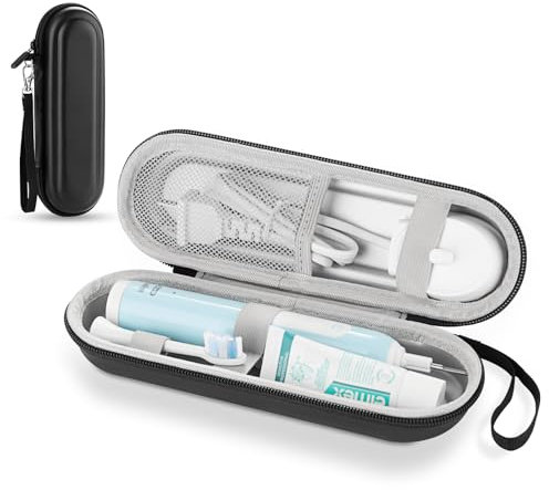 TYSORETY Zahnbürsten-Reiseetui für Oral-B/Oral-B Pro/Phlips Sonicare elektrische Zahnbürste, tragbares Hartschalen Reisetasche (Schwarz)