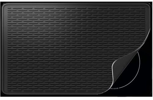 YUHFERA Stove Top Cover for Electric Stove - Silicone Stove Mat for Glass Top, Glass Cooktop Protector, XL Dish Drying Mats For Kitchen,Oven Covers for Electric Stove (Black,36 x 21)