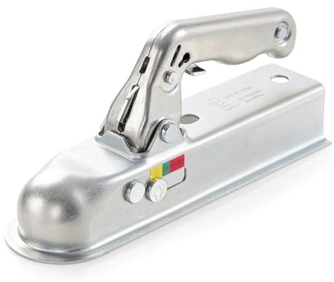 PRmnov Trailer Hitch Trailer Coupling Heavy Duty Cast Steel Trailer Hitch for 50mm Tow Ball and 50mm Square Trailer Drawbar, Maximum load capacity 800kg