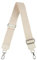 lePelou Taschengurt Bella aus Stoff & Leder in verschiedenen Designs, 5cm breiter Schultergurt, Verstellbarer Taschenriemen 80-130cm in Creme (Creme 5)