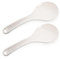 2 Pcs Plastic Rice Paddle, White Non-Stick Rice Spoon Spatula for Kitchen 8.5 Inch Restaurant Cooking Utensil Multicooker (White)