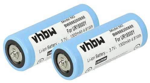 vhbw 2x Battery compatible with Braun Silk Epil 7 7281 (5377), 7 7181 (5377), 7 7381 (5377) Electric Razor (1300 mAh, 3.7 V, Li-Ion)