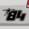 Aufkleber - Startnummer 84 Race Motorsport - Sticker, Folienaukleber für Auto, Motorrad, Fahrrad, Laptop, LKW (10x5,5cm | Braun)