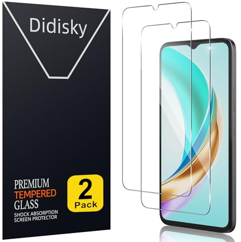 Didisky 2 Pack Screen Protector for Honor X6B, 9H Tempered Glass Screen Protector, Easy to Install, Scratch-Resistant, HD Clear