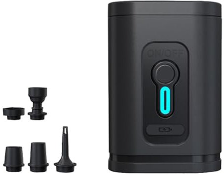 GIWFBQTR Electric Air Pump with Lights Mini Wireless Air Compressor USB Charging Inflator/Deflator Pumps for Outdoor Camping A