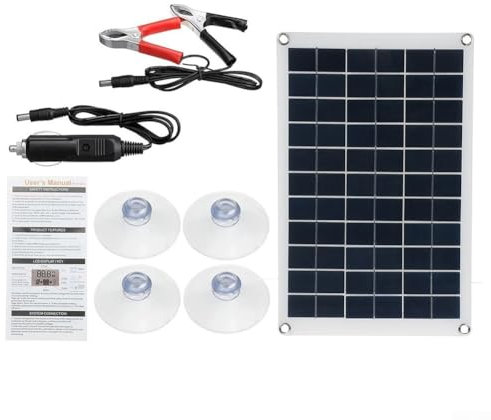 Chargeur de panneau portable, 50 W 18 V, panneau solaire flexible, chargeur solaire de voiture avec deux ports USB, pour la pêche, le camping, la randonnée en plein air