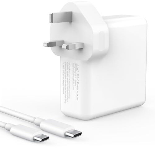 Macbook Charger 61W USB C PD Fast Charging Compatible with MacBook Pro 13 inches, MacBook Air 2018-2021, iPad Pro, Samsung, Lenovo and more (6.6ft USB C to C Cable Included)