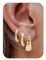 VIDONIO 3 Paar Ohrringe Silber 925 Für Damen, 14K Vergoldet Hypoallergen Ohrringe Set Stapelbar AAA+ Zirkonia Ohrstecker Schlafen Knorpel,Creolen Gold Für Mehrere Piercings Damen Schmuck