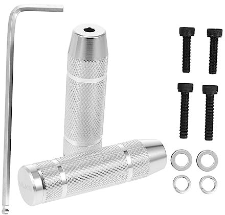 INOOMP 1 Paar Fahrradpedale Mountainbike -Zubehör Rückseite Sitz Fahrrad Heringe Fahrradpflock Fahred Pedal Zylinder pegs minterrad Pegs Fahrad Aluminiumlegierung Silver