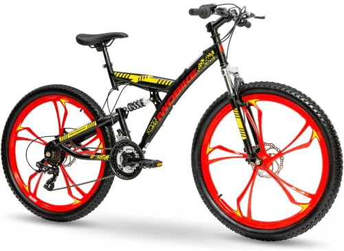 iWOBiKE RedFury Mountainbike, 26 Zoll, 21-Gang, Scheibenbremsen | RedFury Mountainbike 26 Zoll MTB, 21-Gang Kettenschaltung, Scheibenbremsen, Fahrrad für Damen und Herren
