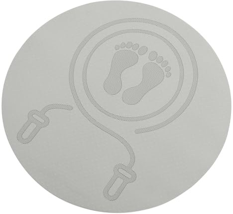 Vaguelly Colchoneta para Saltar la Cuerda Antideslizante de TPE Amortiguación y Aislamiento Acústico para Pilates y Hot Yoga en Interiores Segura y Cómoda