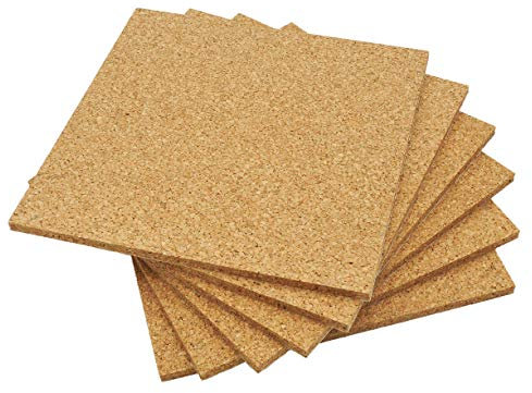 Planchas de corcho para tablones de anuncios de 10 mm de grosor.