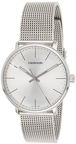 Calvin Klein Unisex Erwachsene Analog Quarz Uhr mit Edelstahl Armband K8M21126