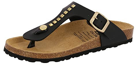 Lico BIOLINE GOLDSTAR Damen Pantoletten, Schwarz, 38 EU