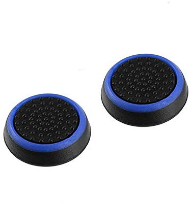 Silikon-Joystick-Abdeckung für Nintendo Switch NS NX Joy-Con Controller (Schwarz / Blau)